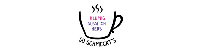 Grafik von der Sensoriktasse gefüllt mit blumig, süßlich und herb. | © SONNENTOR