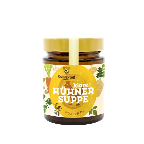 Hühnersuppe klar im Glas bio, 100 g